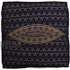 THE ART BOX Floor Pillow Cushion Cover Meditation Chair Boho Décor Bohemian Square Pouf Kids Bed Outdoor Seat Living Room Cube Pillow Decoration Golden Blue 35X35X5 Inch Cover Only