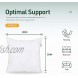 Acanva Throw Pillow Inserts Decorative Stuffer Soft Hypoallergenic Polyester Couch Square Form Euro Sham Cushion Filler 20-4P White 4 Count