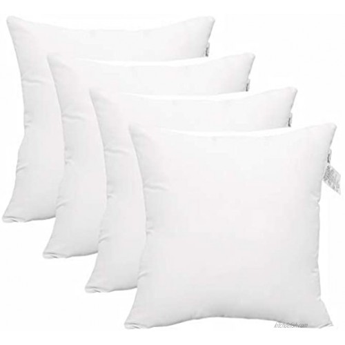 ACCENTHOME Premium 4 pc Pack Hypoallergenic Square Form Pillow sham Stuffer 18x18 inches