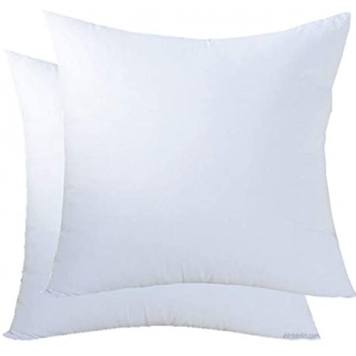 Aiwendish Overstuffed 26x26 Euro Pillow Inserts Set of 2 Zippered Premium Down Alternative Square Throw Pillow Cushion Form White
