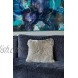 Celebrity Home Decorative Two Super Soft Luxury Shimmery Metallic Throw Pillow Covers Perfect for Couch or Bed 19”x19” Silver