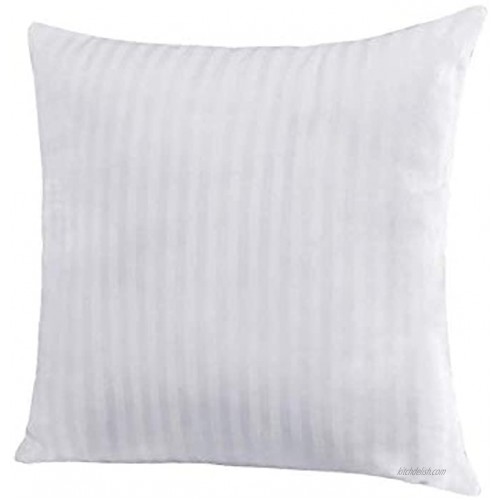 EvZ Homie Premium Stuffer Pillow Insert Sham Square Form Polyester 20 L X 20 W Standard White Striped for 20 Covers