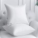 FavriQ 18 x 18 Throw Pillow Inserts with 100% Cotton Cover Square Cushions for Chair Bed Couch Car Down Alternative Pillow Form Sham Stuffer Decorative Pillow Insert White Sofa Pillow