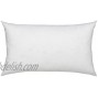 Fennco Styles 100% Polyester Fiber Pillow Filler Insert White Rectangular 14X23