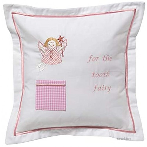 Jacaranda Living Cotton Percale with Included Polyester Insert Tooth Fairy Pillow Funky Fairy Pink