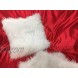 luvfabrics Square 18 by 18 Inch White Luxury Fur Pile Shaggy Soft Fuzzy Office Nursery Dorm Home Decor Throw Pillow Cover