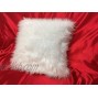 luvfabrics Square 18 by 18 Inch White Luxury Fur Pile Shaggy Soft Fuzzy Office Nursery Dorm Home Decor Throw Pillow Cover