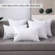 MIULEE Pack of 4 Hypoallergenic Premium Pillow Inserts Decorative Pillow Stuffers Square Form for Couch Sofa Bed Cushion 18x18 Inch