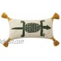 Peking Handicraft 30JBL40C16OB Archie with Tassels Hook Pillow 100% Wool and Cotton