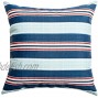 Softline Home Fashions Sunline Vesper Stripe Decorative Indoor Outdoor Throw Pillow Slate Blue