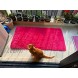 4.5cm Thick Morden Shaggy Area Rugs Bedroom Rugs Living Room Carpets Kitchen Rugs Soft Non Slip Door Mat Hot Pink 23.62x47.24 Inch