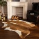 BENRON Premium Faux Cowhide Rug 55x62 Inches Soft Brown Cow Print Rugs for Living Room Bedroom Western Decor Cute Animal Faux Cow Hide Carpet for Nursery