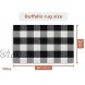 Black and White Buffalo Plaid Rug 24x36 + Upgraded Anti-Slip Mat Outdoor Indoor Front Porch Check Doormat Welcome Small Carpet Cotton Checkered Door Mat Kitchen Farmhouse Entryway Washable Décor