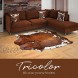 Brindle Tricolor Cowhide Rug XL Approx. 6ft x 8ft 180cm x 240cm from Luxury COWHIDES
