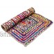 Eleet Cotton & Jute Multi Chindi Area Rug Multicolor Hand Woven Braided Reversible Rug Rag Colors May Vary 2x3 Feet Cotton+Jute Rectangular