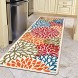 HEBE Medallion Floral Area Runner Rug 2'x6'Non Skid Washable Rug Runner for Laundry Room Kitchen Floor Hallways Accent Distressed Throw Rugs Floor Carpet