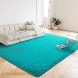 junovo Ultra Soft Area Rugs Fluffy Carpets for Bedroom Kids Girls Boys Baby Living Room Shaggy Floor Nursery Rug Home Decor Mats 4 x 5.3ft Turquoise Blue
