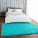 junovo Ultra Soft Area Rugs Fluffy Carpets for Bedroom Kids Girls Boys Baby Living Room Shaggy Floor Nursery Rug Home Decor Mats 4 x 5.3ft Turquoise Blue