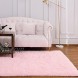 Keeko Premium Fluffy Pink Area Rug Cute Shag Carpet Extra Soft and Shaggy Carpets High Pile Indoor Fuzzy Rugs for Bedroom Girls Kids Living Room Home 4x5.3 Feet