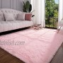 Keeko Premium Fluffy Pink Area Rug Cute Shag Carpet Extra Soft and Shaggy Carpets High Pile Indoor Fuzzy Rugs for Bedroom Girls Kids Living Room Home 4x5.3 Feet