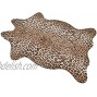 Leopard Print Rug Faux Fur Cheetah Rug Western Decor Area Carpet Animal Skin mat for Bedroom Living Room Non-Slip 3.6ft x 2.4ft