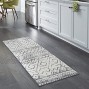 Maples Rugs Abstract Diamond Modern Distressed Non Slip Runner Rug For Hallway Entry Way Floor Carpet [Made in USA] 2 x 6 Neutral