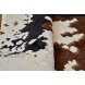 NativeSkins Faux Cowhide Rug 4.6ft x 5.2ft Cow Print Area Rug for a Western Boho Decor Synthetic Cruelty-Free Animal Hide Carpet with No-Slip Backing