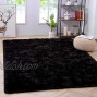 Noahas Luxury Fluffy Rugs Ultra Soft Shag Rug for Bedroom Living Room Kids Room Child and Girls Shaggy Furry Floor Carpet Nursery Rugs Modern Indoor Home Decorative 5.3 ft x 7.5 ft Black