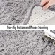 Rostyle Super Soft Fluffy Area Rugs for Bedroom Living Room Shaggy Floor Carpets Shag Christmas Rug for Girls Boys Furry Home Decorative Rugs 4 ft x 5.9 ft Grey