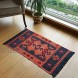 Secret Sea Collection Modern Bohemian Style Small Area Rug 2' x 3' ft Cotton Washable Reversible Charcoal Grey-Orange