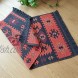 Secret Sea Collection Modern Bohemian Style Small Area Rug 2' x 3' ft Cotton Washable Reversible Charcoal Grey-Orange