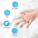 YOH Ultra Soft Faux Fur Sheepskin Seat Cushion Chair Cover Luxury White Fluffy Shaggy Area Rugs for Living Room Bedroom Makeup Table Chair Home Stores Small Decor Carpets 1.3 x 2 Feet