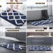2 Pieces Ultra Soft Microfiber Bath Mat Anti Slip Bath Rug Set Strong Absorbent Machine Washable Shower Rugs Perfect Plush Bathroom Mat for Tub Shower and Bathroom（Navy White