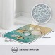 Bath Mat Starfish and Seashell Summer Beach Bathroom Rug Polyester Front Door Mat Rugs Carpet for Inside Outdoor 15.7 X 23.5 in