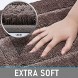 Bathroom Rug Mat Non Slip Bath Mat Machine Washable Dry Comfortable Floor Carpet Extra Absorbent and Soft Rugs for Shower Kitchen Tub Toilet Bedroom Decor Bathtub 16x24 Brown