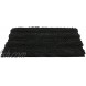 Black Thick Chenille Bath Rug Non Slip Bathroom Rugs Luxury Plush Microfiber Mat 16x24 Stripe