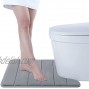 Buganda Memory Foam Contour Toilet Bath Rug U-Shaped Non Slip Absorbent Thick Soft Washable Bathroom Rugs Floor Carpet Bath Mat for Bathroom Sink Toilet 20 x 24 Grey