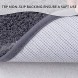 Carvapet Non-Slip Bathroom Rug High Water Absorbent Bath Mat Microfiber Soft Plush Shaggy Mat 16 by 24 inches Dark Gray