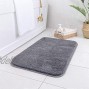 Carvapet Non-Slip Bathroom Rug High Water Absorbent Bath Mat Microfiber Soft Plush Shaggy Mat 16 by 24 inches Dark Gray