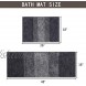 Falflor 2 Pieces Soft Bath Mat Sets Machine Washable Bathroom Rug Sets Non Slip Absorbent Microfiber Shower Carpet Set for Shower Room Bathtub and Bathroom18x26+18x48