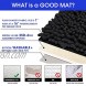 HOMEIDEAS 3 Pieces Black Bathroom Rugs Set Ultra Soft Non Slip Bath Rug and Absorbent Chenille Bath Mat Includes U-Shaped Contour Rug Bath Mat and Toilet Lid Cover Perfect for Bathroom Tub