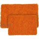 Lavish Home FBA_67-18-O Memory Foam Shag Bath Mat Orange