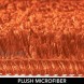 mDesign Soft Microfiber Polyester Non-Slip Rectangular Spa Mat Plush Water Absorbent Accent Rug for Bathroom Vanity Bathtub Shower Machine Washable 34 x 21 Orange