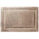 mDesign Soft Microfiber Polyester Spa Rugs for Bathroom Vanity Tub Shower Water Absorbent Machine Washable Includes Plush Non-Slip Rectangular Accent Rug Mats in 3 Sizes Set of 3 Linen Tan