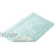Modern Threads 2-Pack Solid Loop with non-slip backing Bath Mat Set 17-inch by 24-inch 21-inch by 34-inch Spa Blue