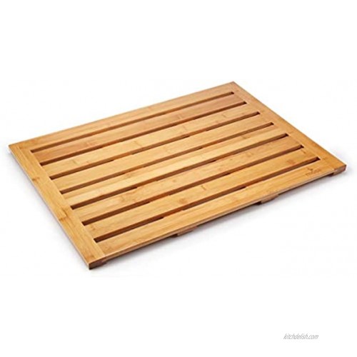 Mosa Bamboo Natural Bath Shower Mat Caution: Humidity Causes Mold Keep it Dry After Use 28 X 20