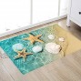 Non Slip Bath Rugs Sponge Foam for Bathroom,Durable Flannel Mat Bright 3D Print Rug for Living Room Absorbent Water Clearance MatS for Forlaundry Room and Kitchen Beach Starfish Scallop Decor carpt