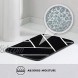 Pragovle Memory Foam Bath Mat Non Slip Absorbent Super Cozy Velvet Doormat for Bathroom and Livingroom Rug Carpet 2032inch Black Lines