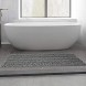 Rugs Runner Large Non Slip Super Soft Shaggy Chenille Bathroom Absorbent Mat for Kitchen Bathtub Commode Floors17x47 Dark Grey