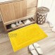 SHACOS Super Soft Bathroom Rug Bath Mat Microfiber Absorbent Non Slip Bath Rug for Bathroom Indoor Doormat Machine Washable 20x32 Yellow